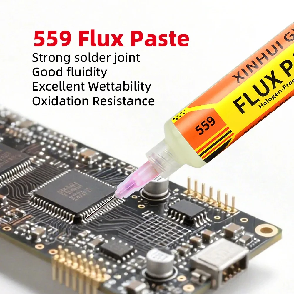 559 Desolder Braid+NC-559 Flux Paste Syringe Kit,Solder Remover Wire Set For Soldering SMD BGA Reballing Soldering Welding Flux
