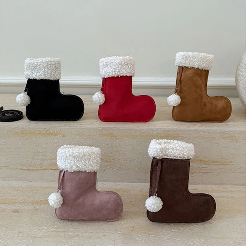 الخريف والشتاء السيدات حقيبة كروسبودي موضة الحلو نمط صوف الضأن رقيق حقائب الكتف المتخصصة تصميم المحفظة محفظة الهاتف المحمول #1