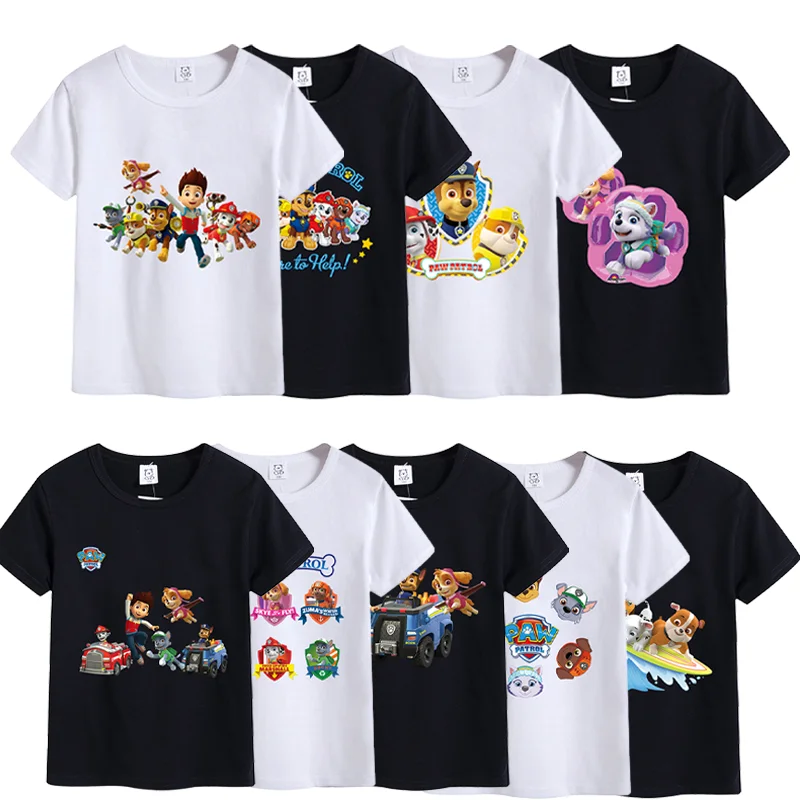 

Paw Patrol T-shirt Chase Skye Children's Clothes Cartoon Anime Character Graphic Print Shirt Cool Breathable Birthday Present