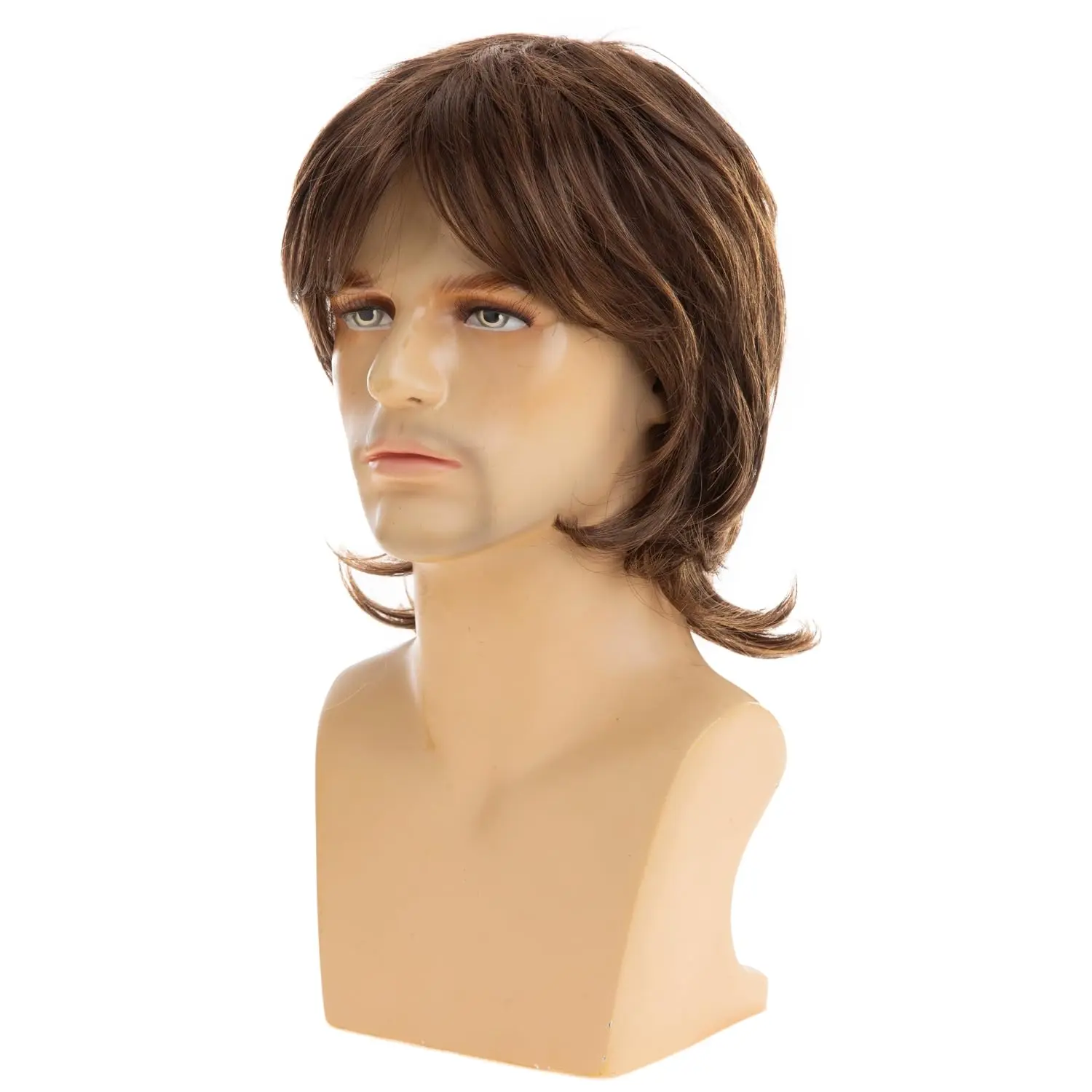 Men's Brown Synthetic Wig, Realistic Men's Wig, Young and Handsome Role-Playing Costumes, Wigs for Cosplay, Parties - view 5