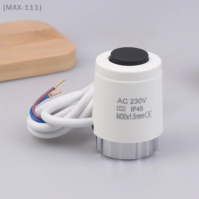 【f2-max111】valvula-termostatica-eletrica-230v-no-n58a-para-radiador-e-coletor-de-aquecimento-de-piso-radiante-normalmente-aberta