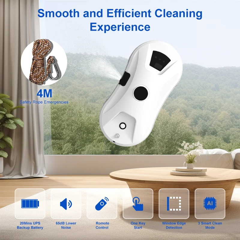 Window Window Robot with a sprayer langou window cleaner robot