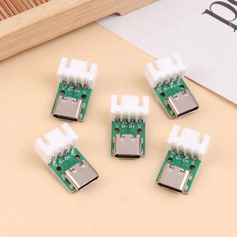 

5Pcs USB Adapter Board TYPEC16P To 2.54 Pin Terminal Upgrade Version With Holes For Fixation