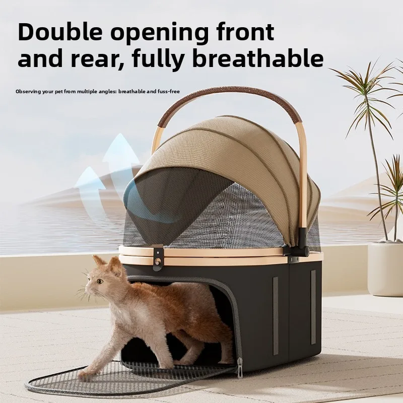 Copopet Pet Stroller Detachable Basket Ultra Light Foldable Portable Aluminum Frame Cats Dogs Trolley for Dog Stroller for Dog view 3