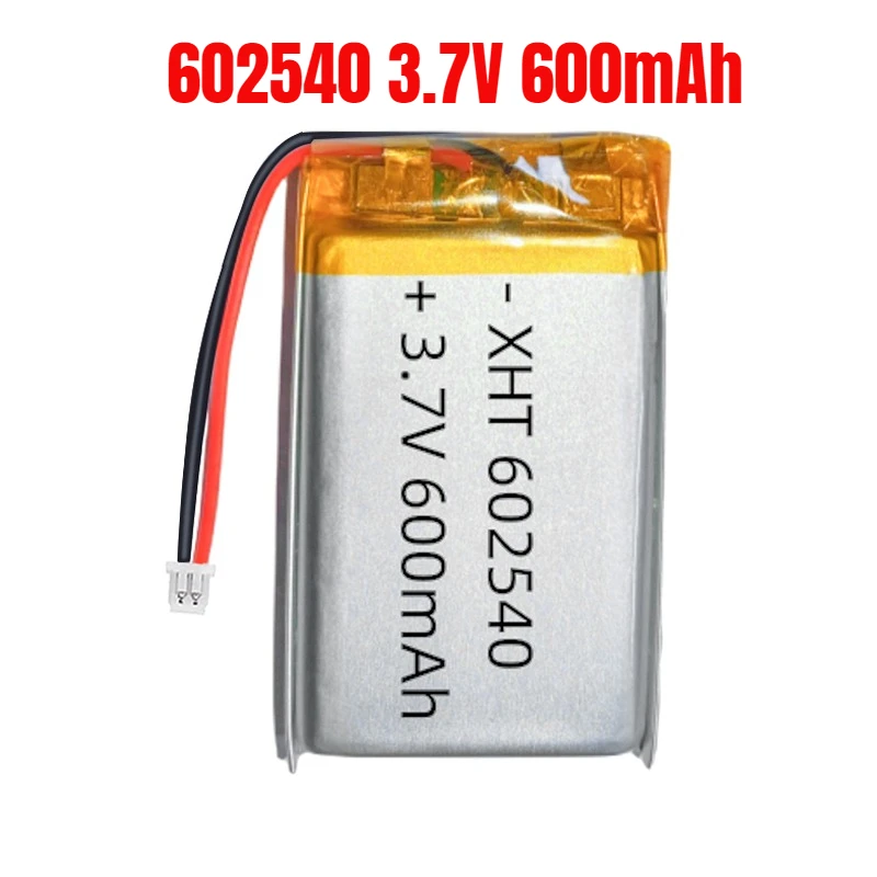 602540 3.7V Lithium Battery Li Po Battery 600mAh Lipo Rechargeable Li Polymer Batteries for Electronic Camera Beauty Instruments