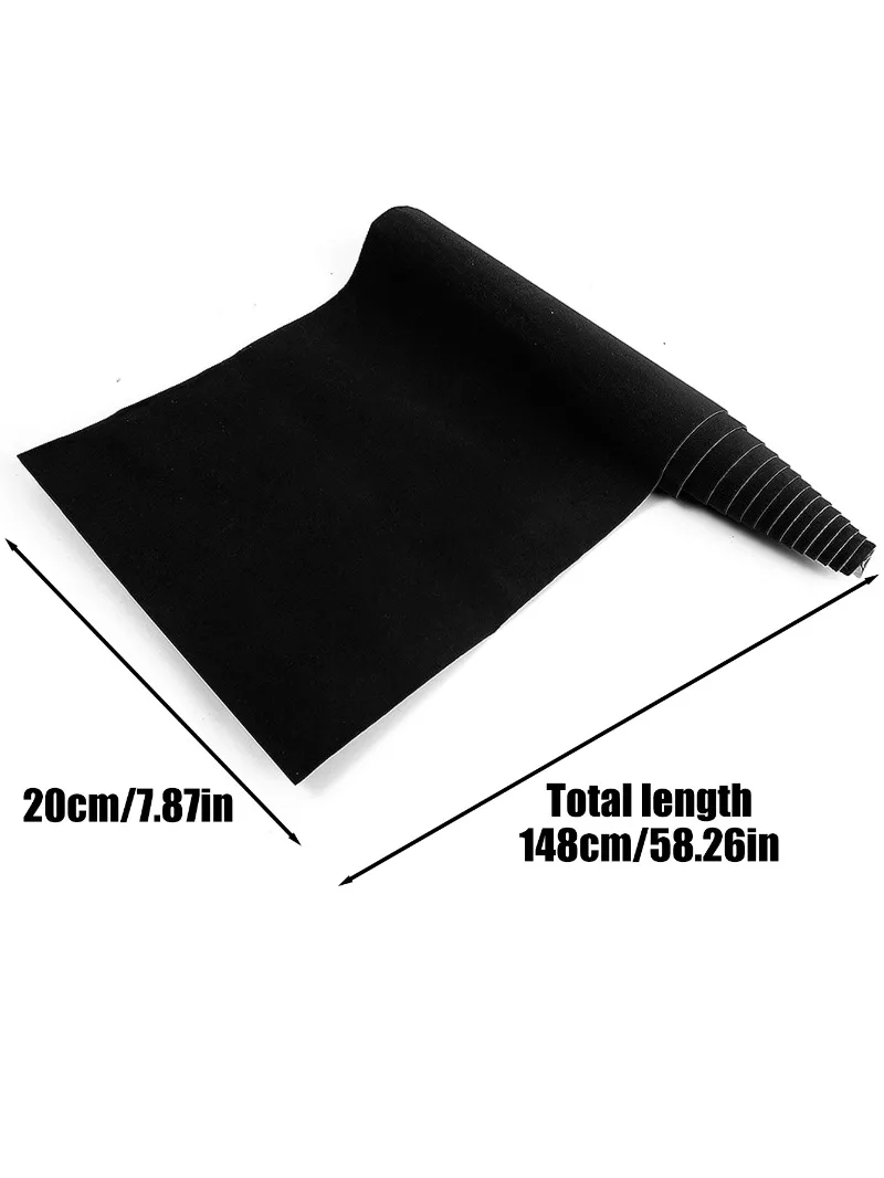 20*148cm Soft Velvet Fabric Self-Adhesive Car Interiors Strip Vinyl Film Felt Stickers DIY Crafts Auto Decoration Accessories
