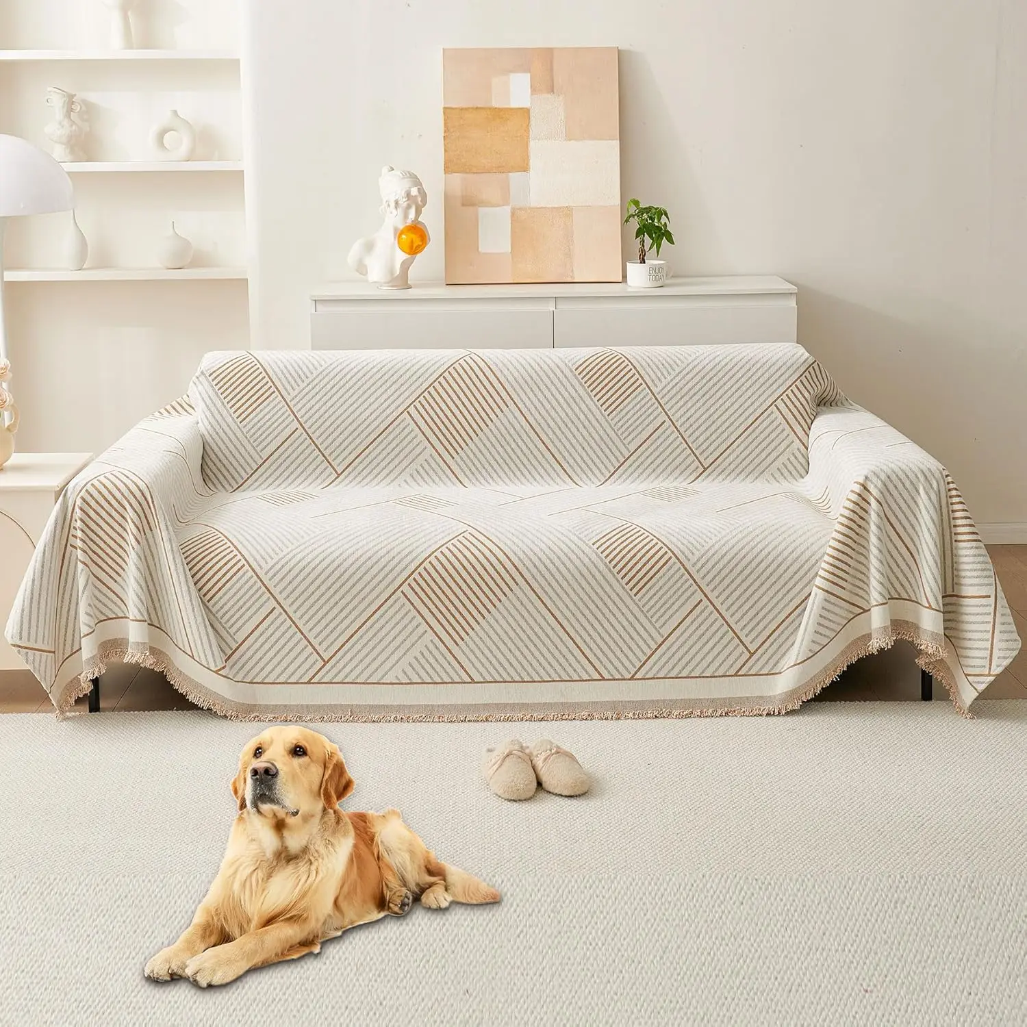

Non Slip Couch Cover Sofa Covers For 3 Cushion Couch Washable Sectional Couch Covers For Dogs Pet Furniture Protector Couch