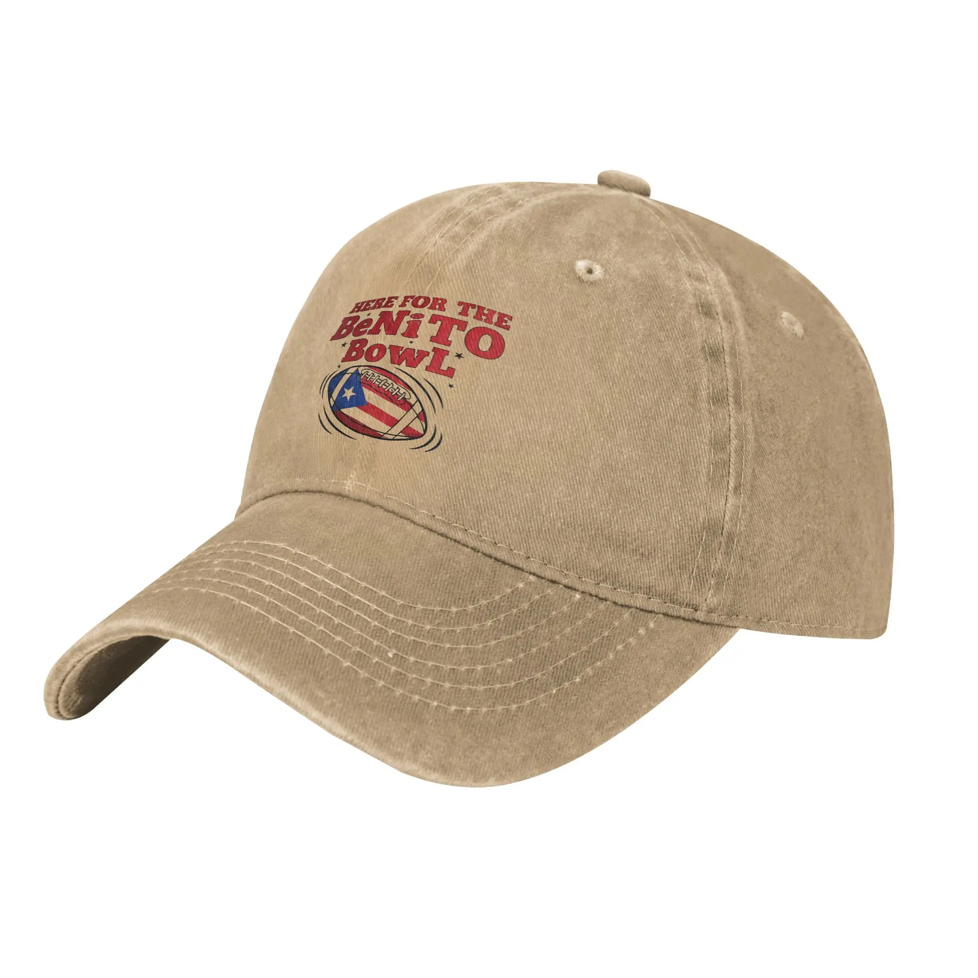 Puerto Rico Football Baseball Cap Distressed Cotton Benito Bowl Bad Bunny Headwear Unisex Outdoor Summer Adjustable Caps Hat