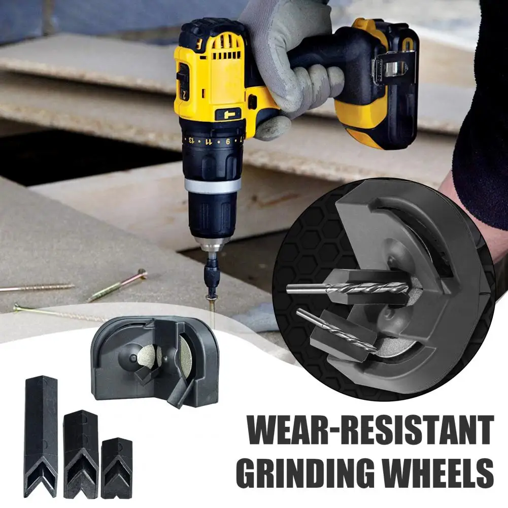 Bit Sharpener Tool with 2 Grinding Wheels Drill Bit Sharpener Tool with Dual Grinding Wheels Heavy Duty Portable for Drill