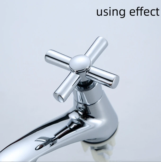 Cross Faucet Handle Knob Zinc Alloy Handwheel Universal Hot Cold Sink Taps Switch for Kitchen Bathroom Tap Replacement Parts