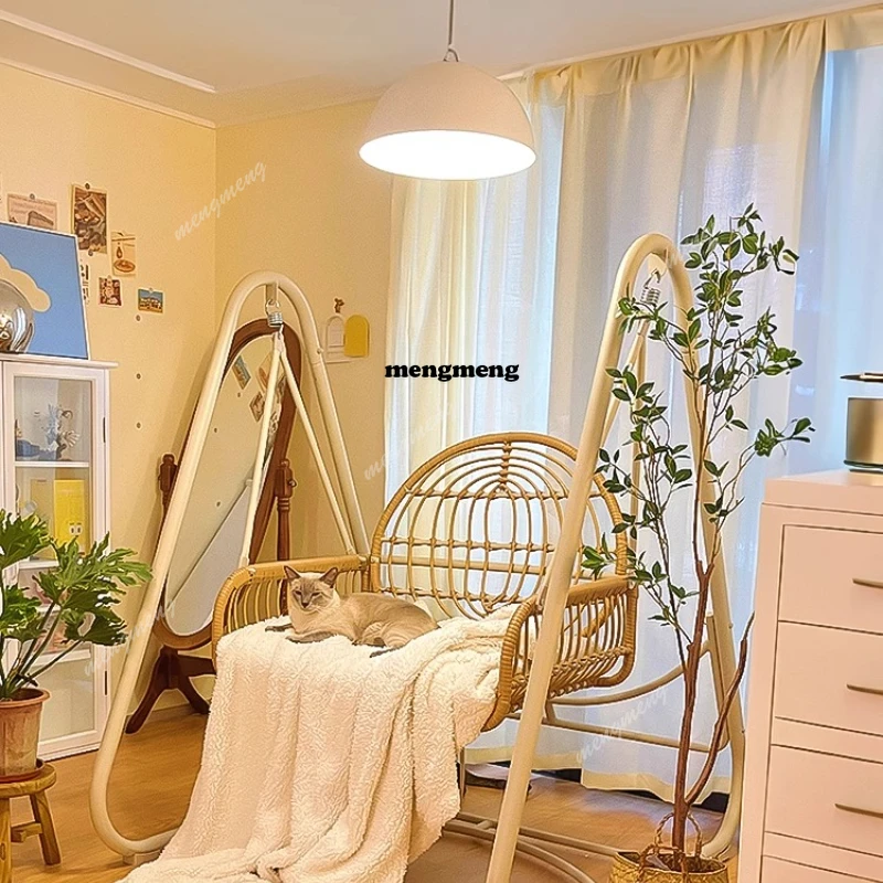 Hammock Swing Chair Home Balcony Single-Person Indoor Compact Small Space Living Room Cradle Outdoor Swing Chair