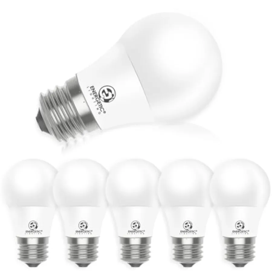 Energetic 5.5W A15 LED Bulb, 40 Watt Equivalent, A15 Refrigerator Bulb, Daylight, A15 Ceiling Fan Light Bulbs, Appliance Bulb,