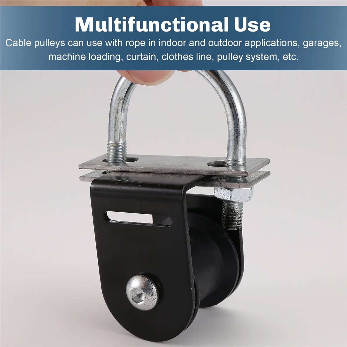 A71P رفع بكرة الحبل تحمل كتلة بكرة عجلة المحمولة الثقيلة كتم الأسطوانة لتقوم بها بنفسك معدات تمارين الصالة الرياضية بكرة المسمار