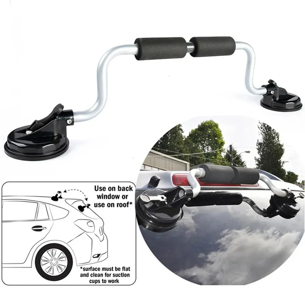 Kayak Roof Rack Suction Cup Type Canoe Load Assist Strong Suction Roller Loader for Mounting Kayaks and Canoes To Car Tops-Black