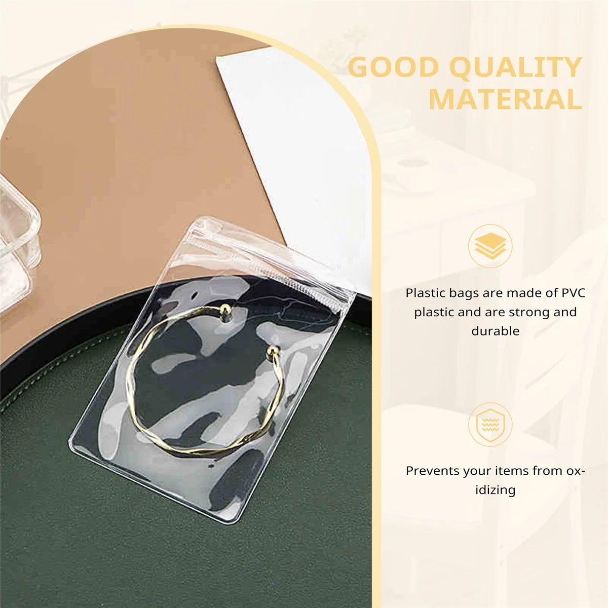 ABNP 150Pcs 3 Sizes Clear Earring Bags, Waterproof Bags Thickened Reusable Storage Pouch for Jewelry Rings Necklace Bracelet