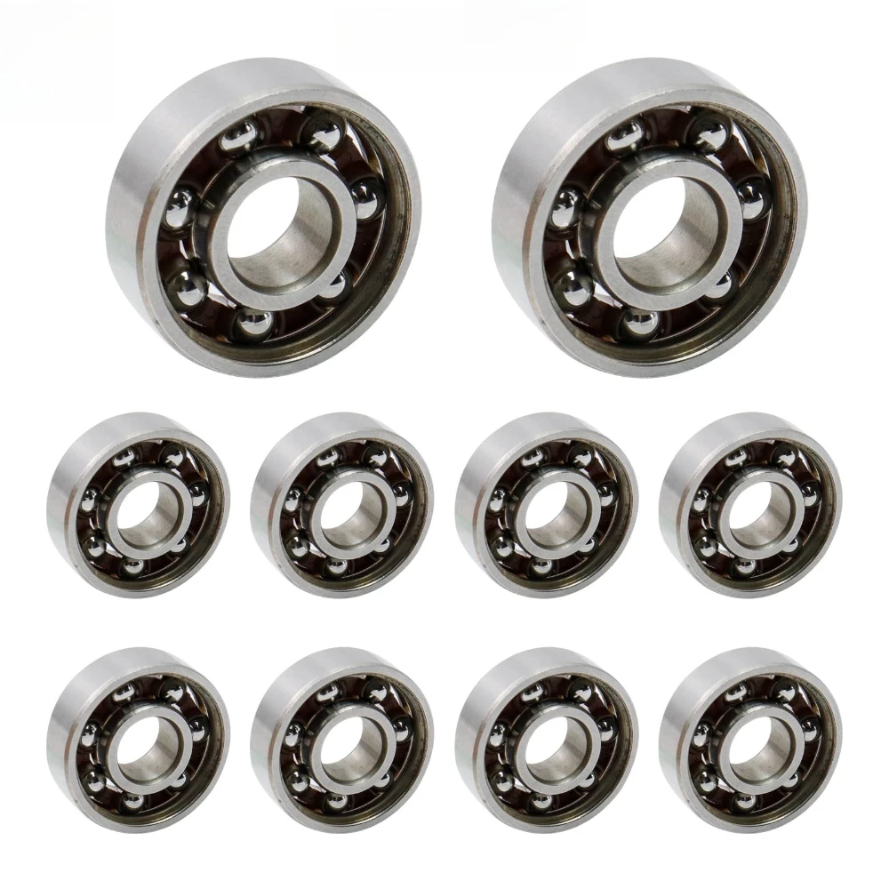 10pcs Deep Groove Ball Bearings Toy Roller Skates Idling Strollers Wheelchair Bearing Steel -608- Bearing Steel Nylon Idling
