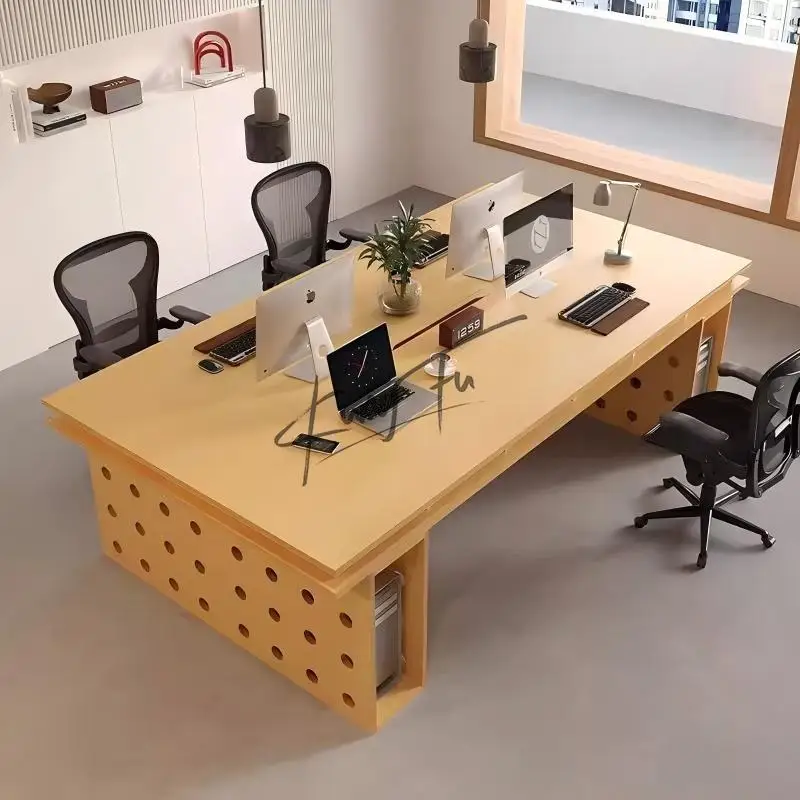 Modern Marine Plywood Moisture-Proof Office Desk Workbench Birch Wood Board Designer Computer Desk