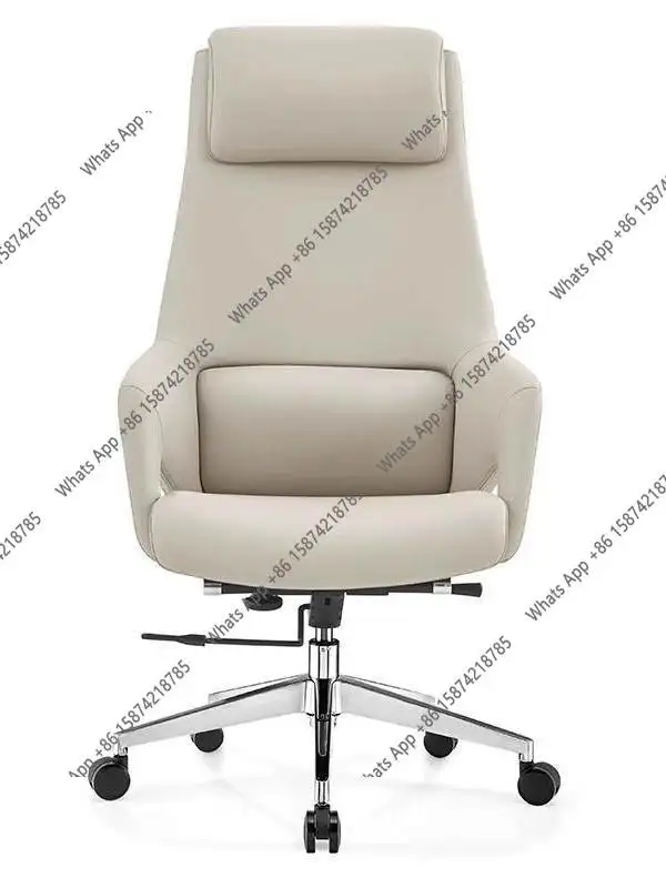 

Italian minimalist book chair high-end microfiber leather leather home office chair can lift solid wood computer chair