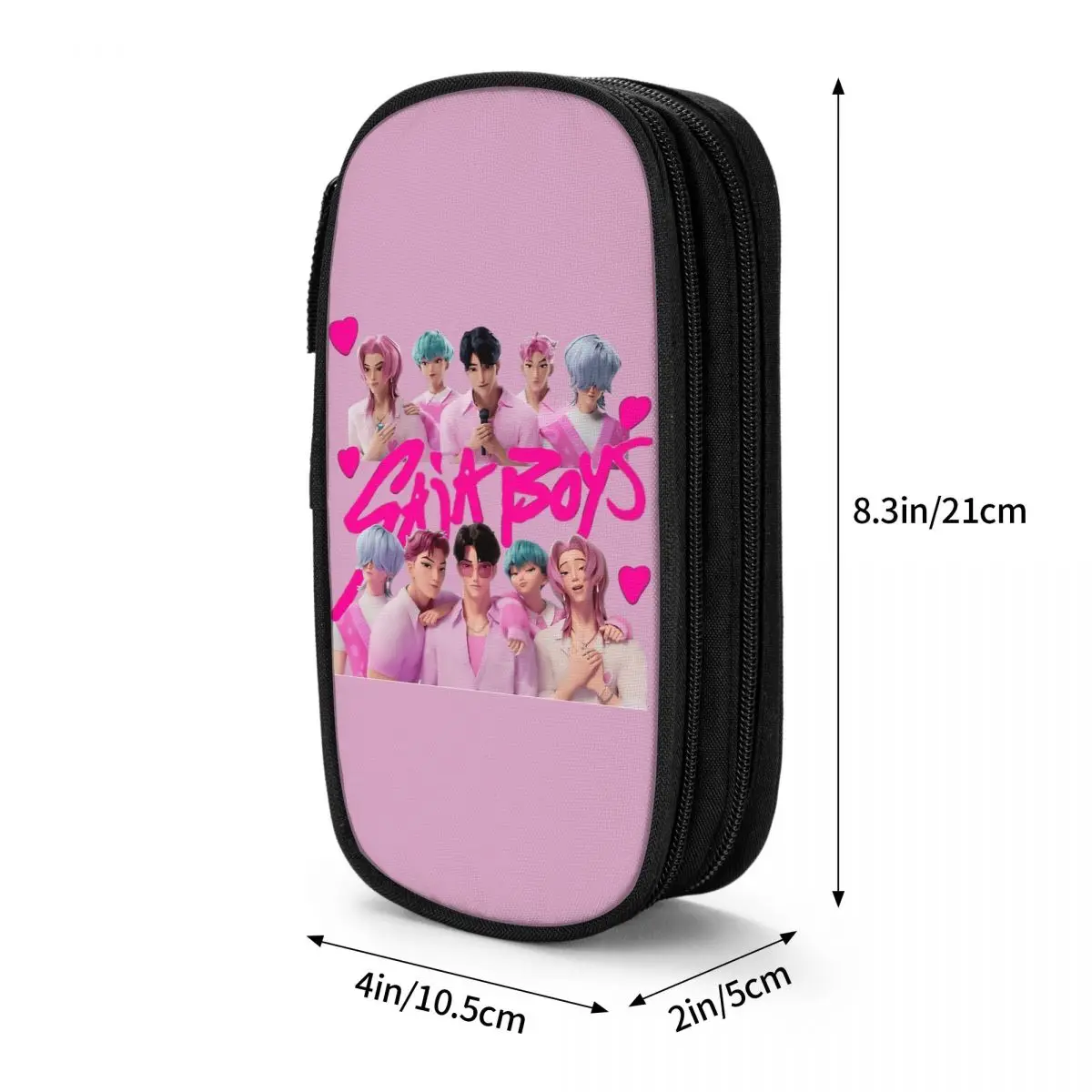 Saja Boys K-Pop شيطان الصيادين شعار الرسوم المتحركة الموسيقية 2025 أفلام مقلمة قماش صندوق رصاص فتاة العودة إلى المدرسة مقلمة #2