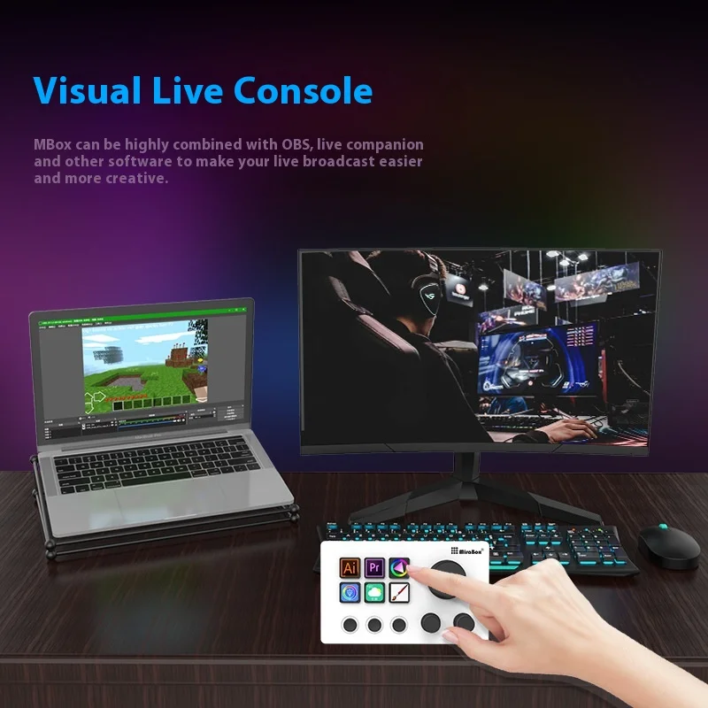 Mirabox N3 StreamDeck Global Edition Stream Deck integrated controller live broadcast editing design drawing 6-key visual keyboa