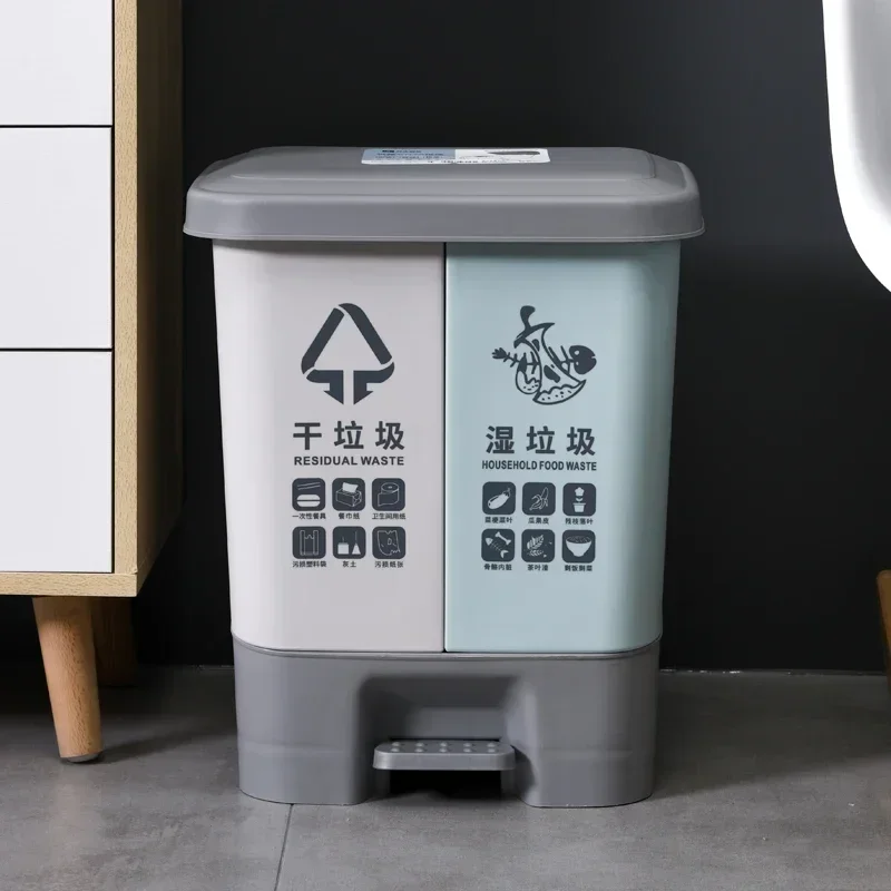 

Separate Recycle Wastebasket Kitchen Litter Bins Garbage Sorting Trash Can Bathroom Toilet Bote Para Basura Home Appliance