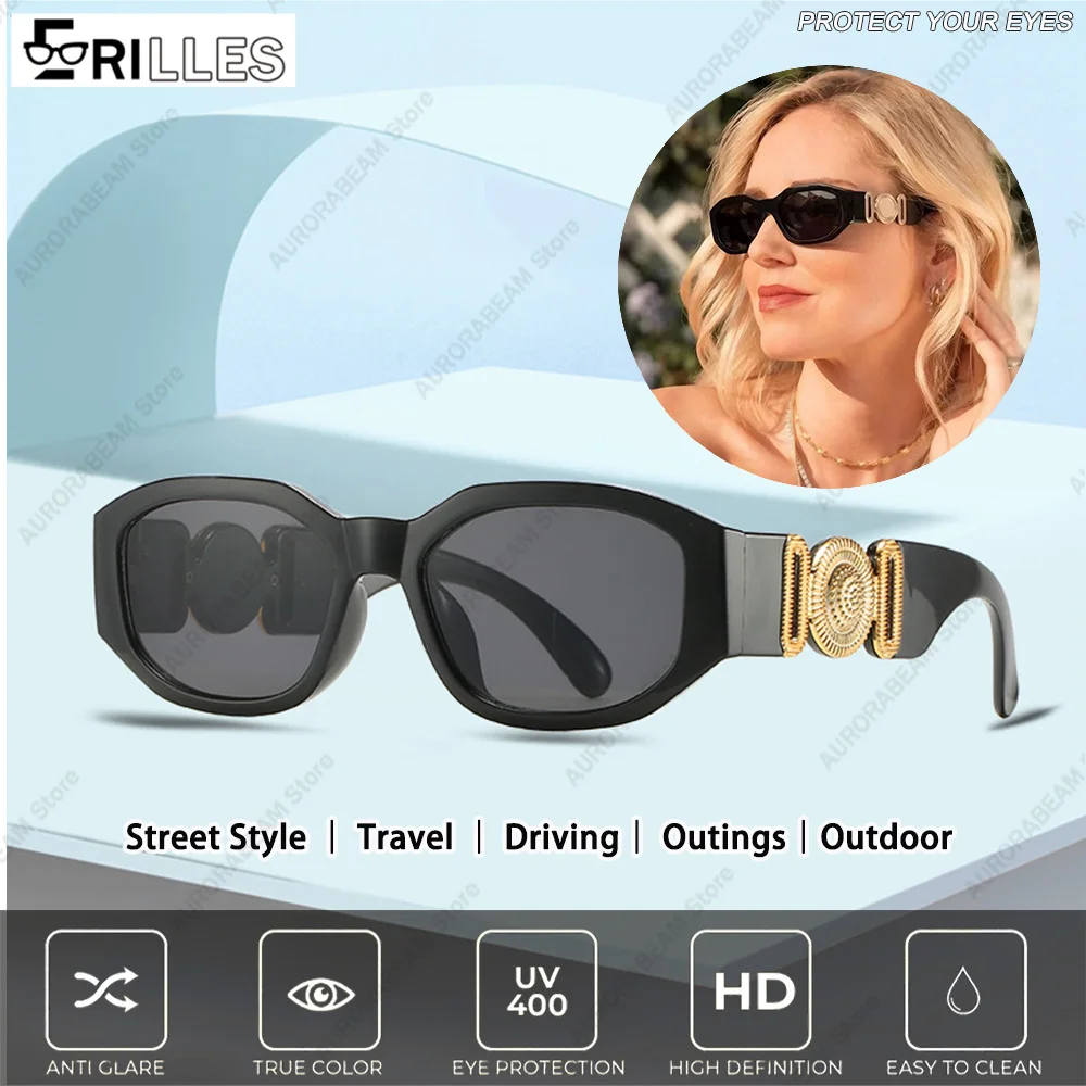Vintage Retro Sunglasses Small Frame-UV400 Square Shades Unisex-Lightweight Travel Sun Glasses-Fashion Outdoor Accessories Women