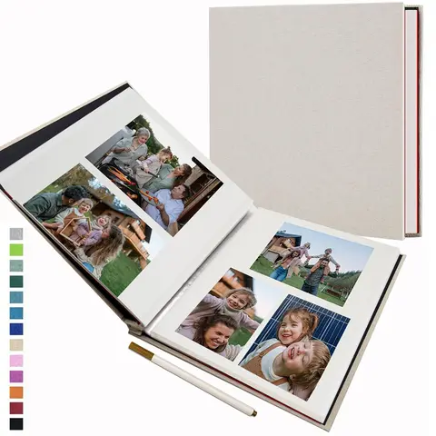 1pc Linen Photo Album Self Adhesive Scrapbook Album for 2x3 4x6 5x7 8x10 Pictures DIY Photo Book Birthday Gifts for Women Mom