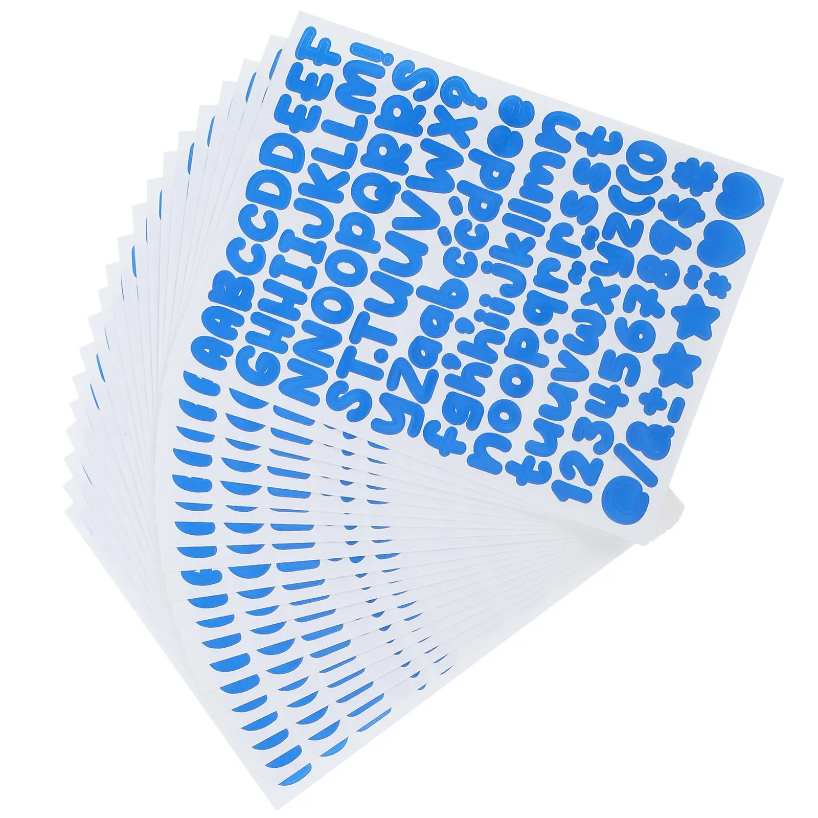 20Pcs Compact Alphabet Number Stickers Mini Letter Stickers for Craft Scrapbooking DIY Projects Greeting Cards Windows Office