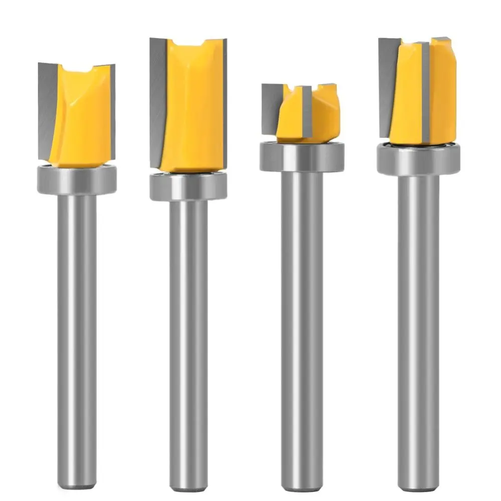 Straight Tooth with Bearing Woodworking Tool Drill Bit Milling Cutter Router Bits Slotting Cutter