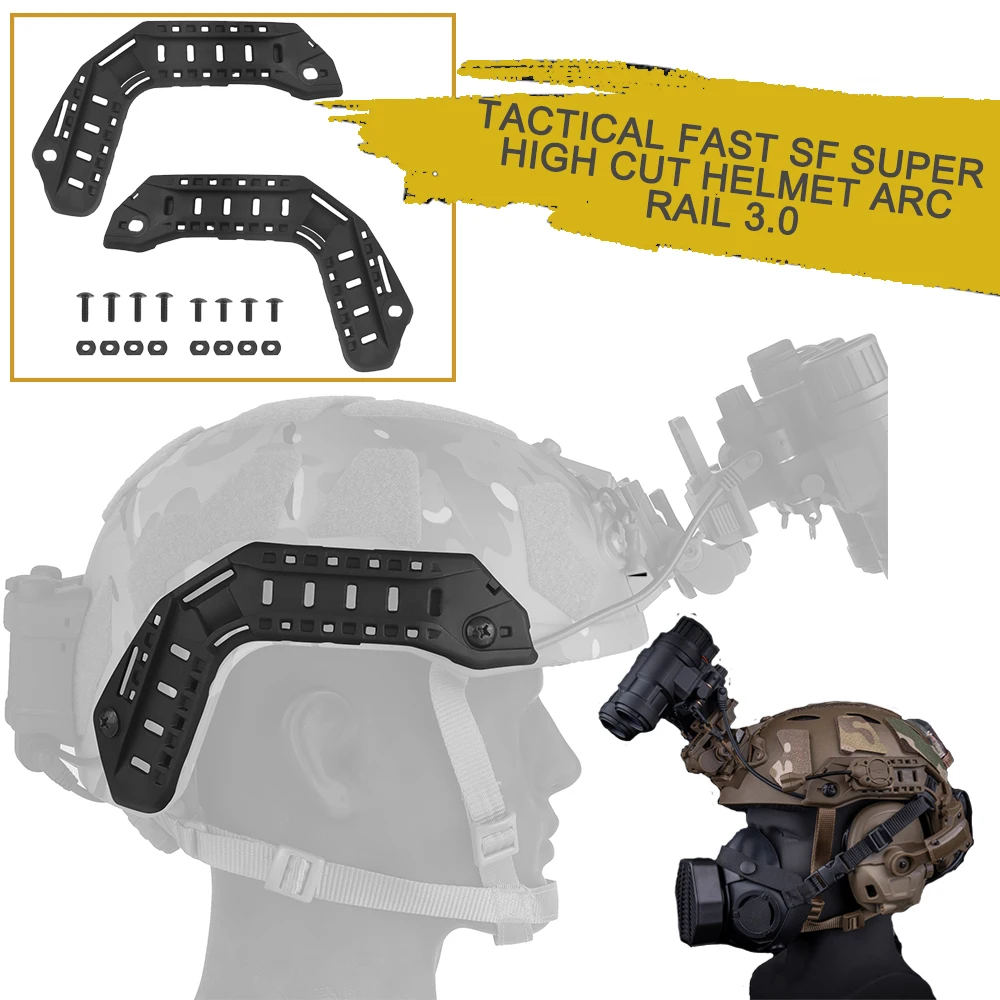 

Tactical FAST SF SUPER High Cut Helmet ARC Rail 3.0 Helmets Side Rails Kit Paintball Rail Adapter Hunting Airsoft Accessories