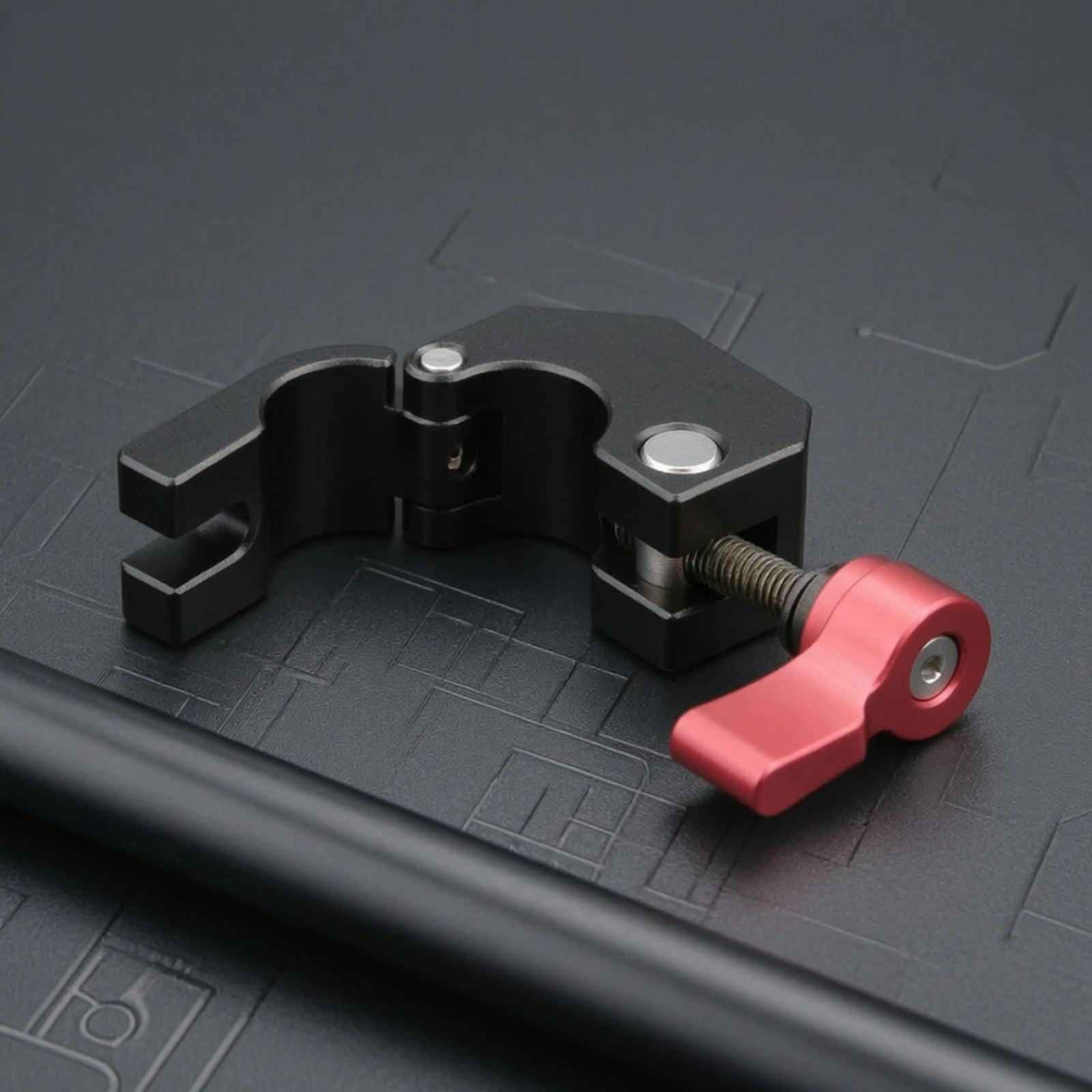 15mm Rod Clamp Metal Single-Hole Tube Clamp Sturdy Slim for Videographers, Camera Rig, DSLR Setup