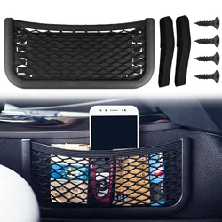 Plastic Frame Car Storage Net Bag Car Mesh Net Bag Holder Car Net Pocket Organizer Car Seat Mesh Pocket for Audi BMW Toyota VW
