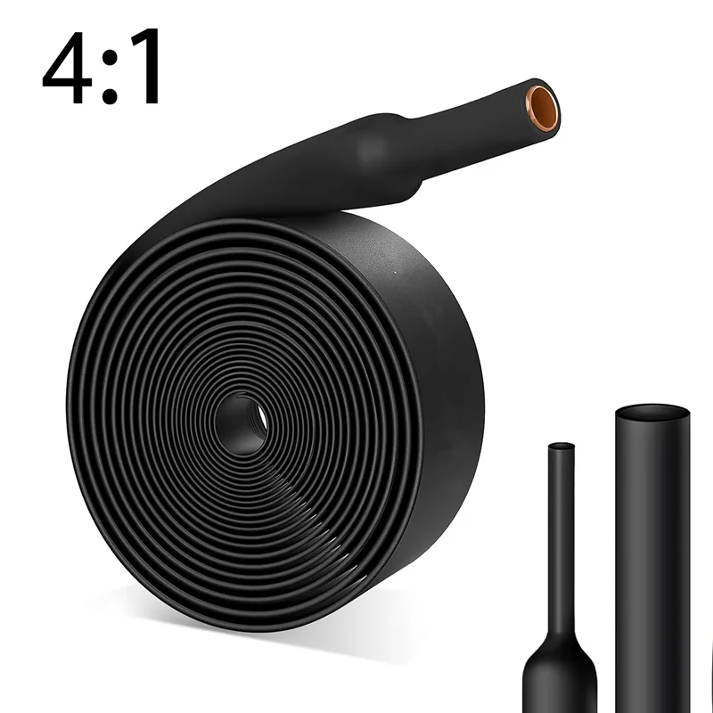 5/10M 4:1 Ratio Marine Heat Shrink Tubing Adhesive Lined Wire Cable Tube Waterproof Anti-Corrosion and Air Leakage Seal
