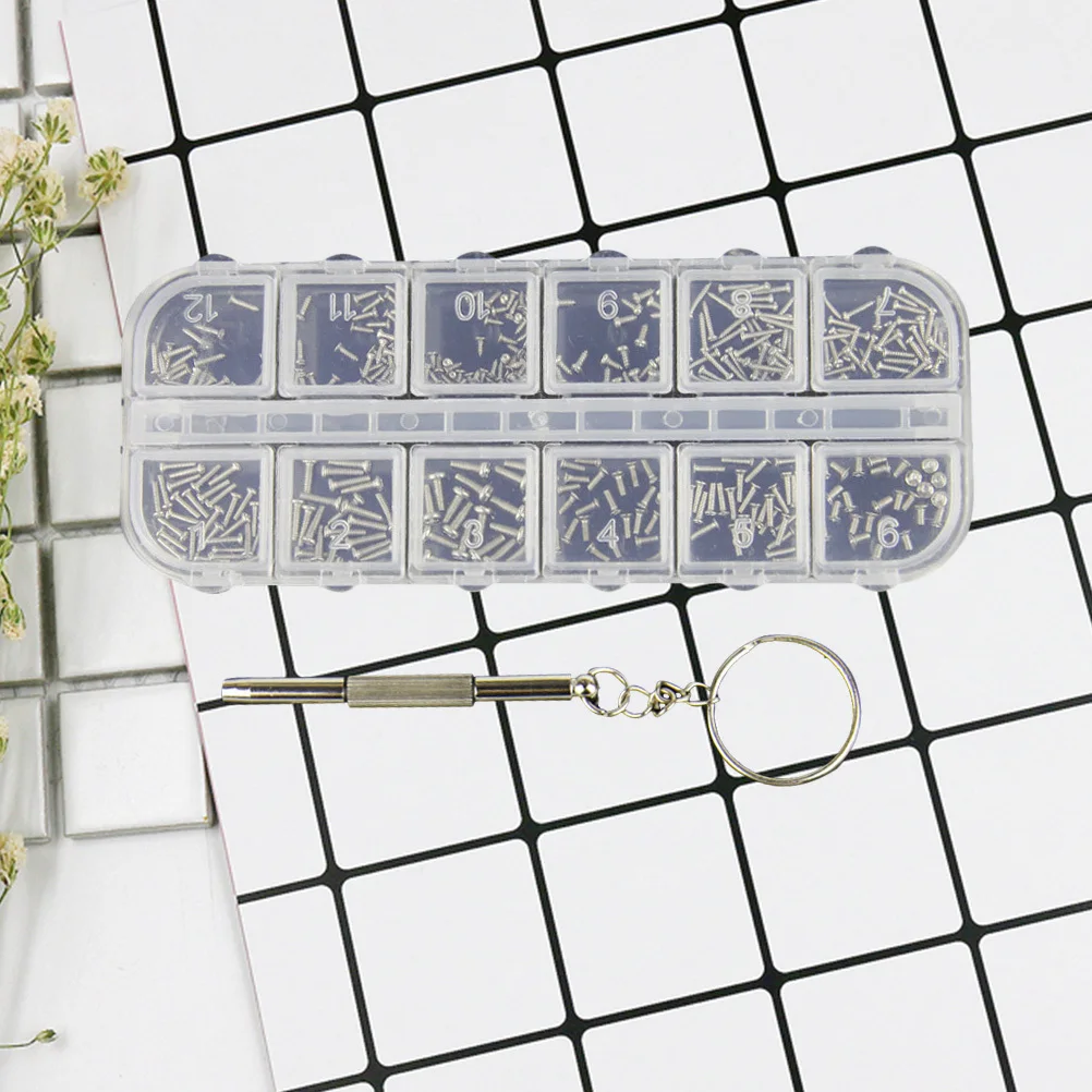 

240Pcs Repairing Machine Screws Set Portable Glasses Frame Repair Screws Kit Organizer Eyeglasses Nose Pad Tool