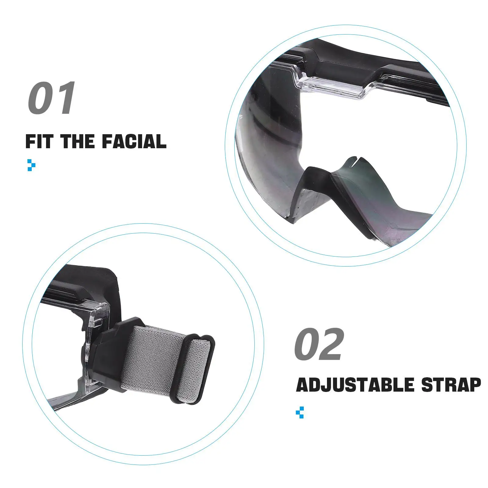 Safety Goggles Clear Eye Protection Dust Proof PC High Transparency Indirect Ventilation Work Glasses For Cutting Labor