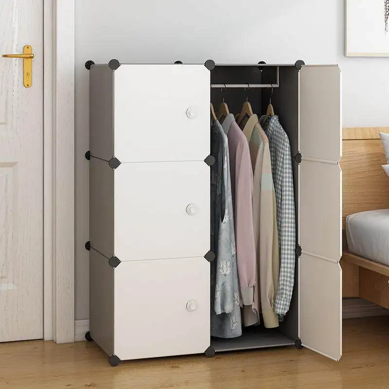 Moderner Display-Kleiderschrank Offener Schrank Kunststoff Wohnzimmer-Trennwände Kleiderschrank-Organizer für Schlafzimmer Möbel Hotel-Einrichtung