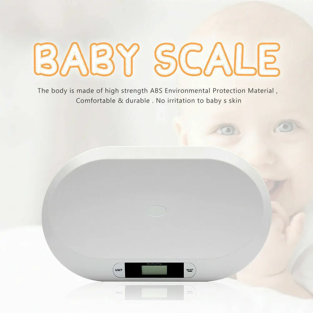 44Lbs Electronic Baby Scale Smart Infant Weighing Scale LCD Digital Display Electronic Weight 20Kg / 44Lbs