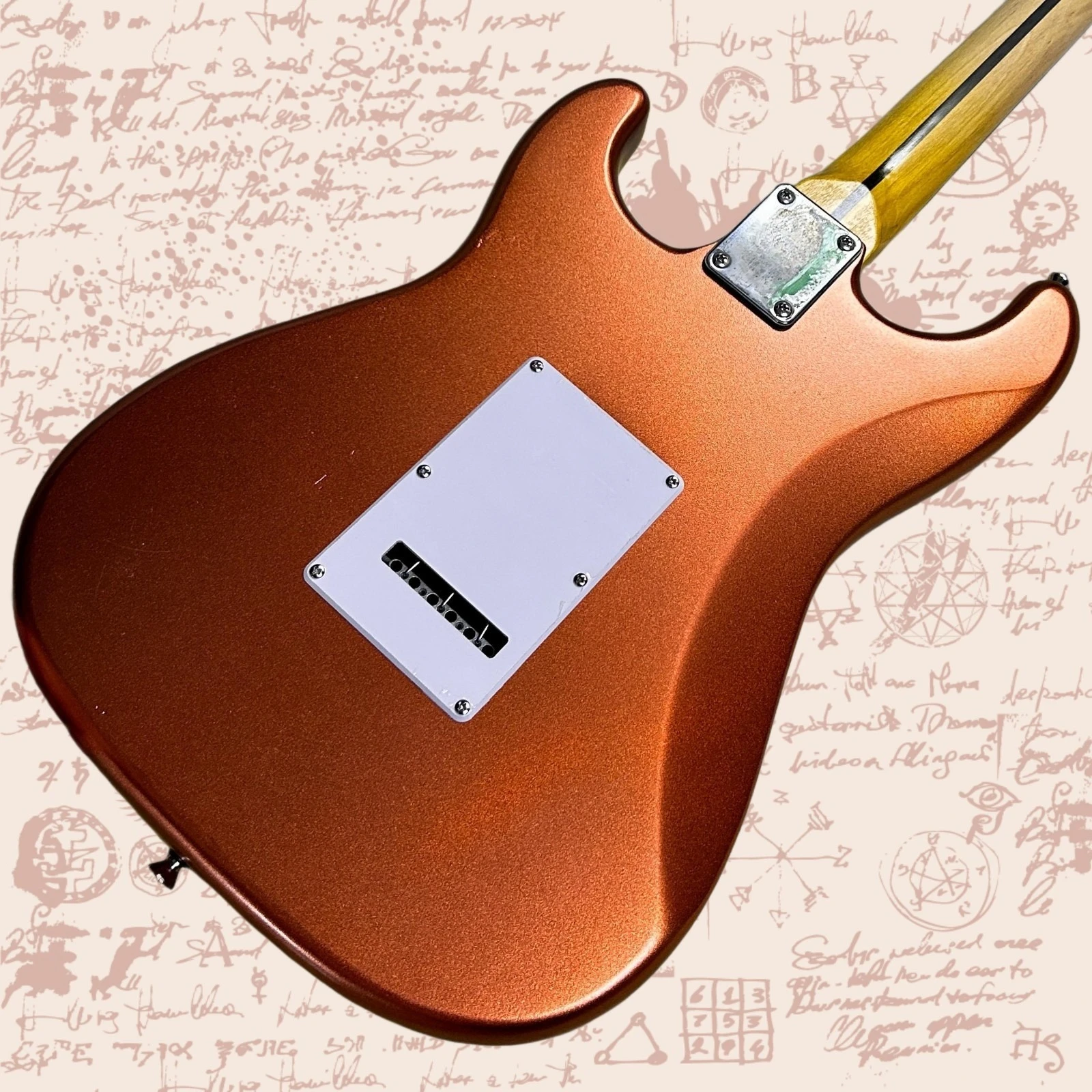 Hot high quality Aged  Guitar Body Metallic Orange Color Rosewood Fretboard guitar