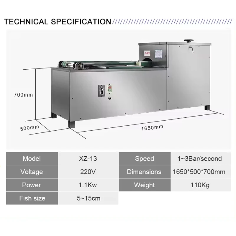 Fully Automatic Fish Cutting Machine Multifunctional Fish Visceral Cleaning Machine Fish Killing Machine