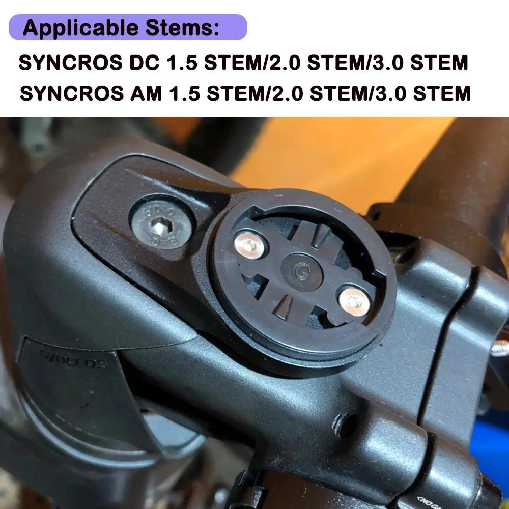 SYNCROS CNC 0°/-10° Aluminum Top Cover Computer Stand for FRASER IC SL WC/DC/XC HANDLERS XC STEM 1.5/2.0 GARMIN/Wahoo/Bryton view 3