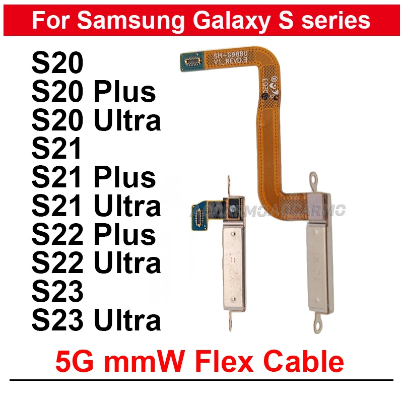 Para Samsung Galaxy S20 S21 S20FE S21FE S22 S23 Plus Note20 Ultra S21 + S20U S906U S998U 5G mmW Módulo de antena de señal Cable flexible