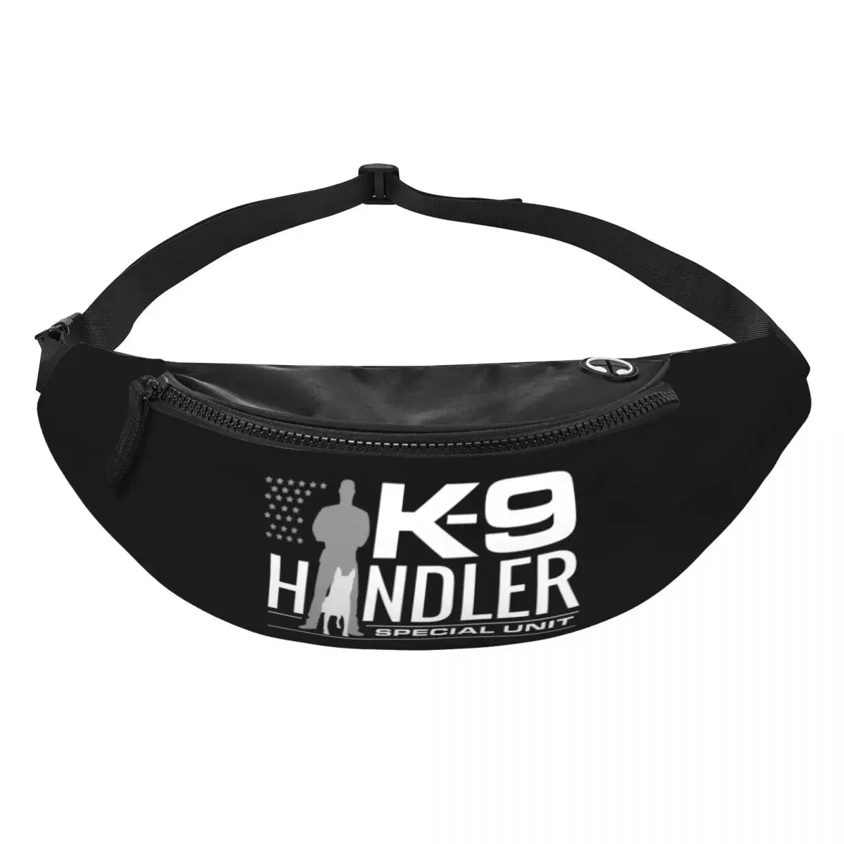 Casual K9 Unit Malinois Fanny Pack Men Women Belgian Shepherd Dog Crossbody Waist Bag for Hiking Phone Money Pouch