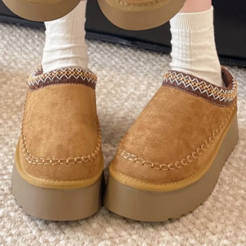 

Бренд-дизайнер2025 Новые нескользящие легкие женские тапочки без шнуровки на толстой подошве, зимние повседневные повседневные хлопковые туфли для покупок, размеры 35-40