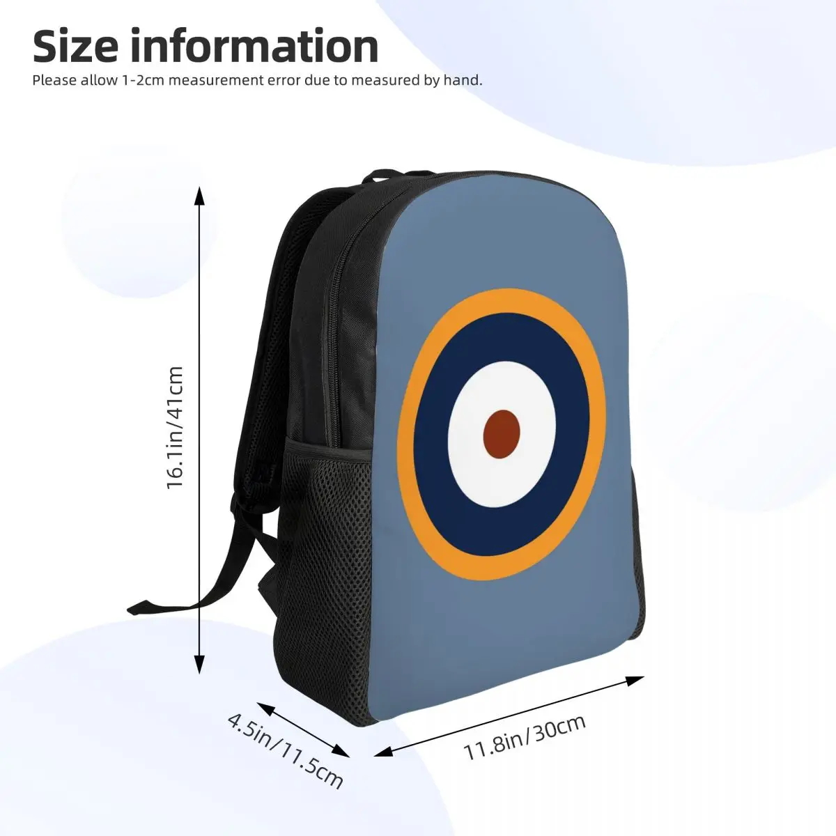 The RAF Roundel Version Used During World War 2 Student Backpack School Bag Hiking Travel Daypack Fashion Bookbag Shoulder Bags