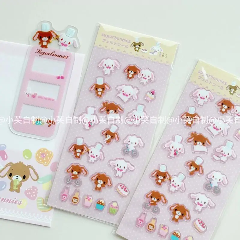 Kawaii سانريو ورأى المواد Sugarbunnies ملصقات الإبداع القدح كوب ماء الديكور الكرتون الفتاة DIY لعبة هدايا عيد الميلاد