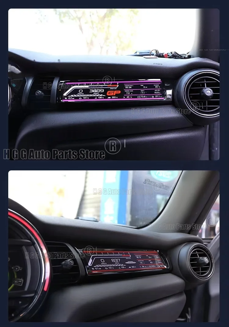 Car Copilot Speedmeter for BMW MiniF55 F56 F57 2015-2020 Radio Multimedia Player Carplay GPS Co-pilot Entertainment Screen Head