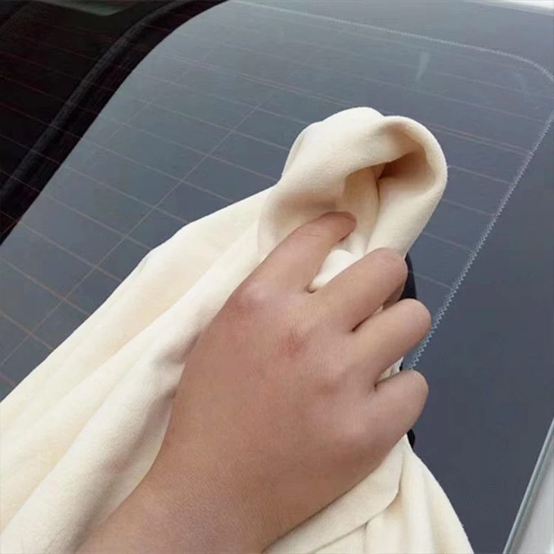 Natural Car Care Cleaning Cloth Genuine Rag Suede Ultra Absorbent Quick Towels for Wash Accessori Natural Sheepskin Quick Drying