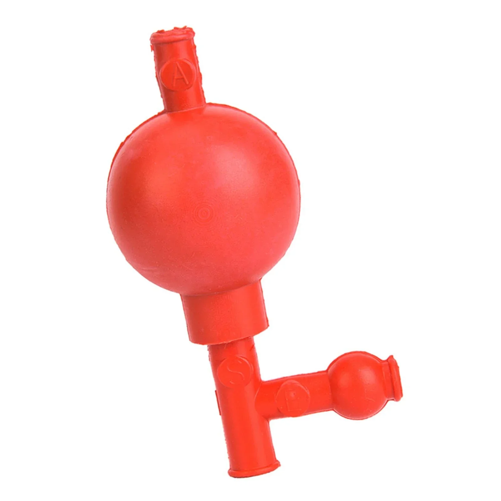Rubber Suction Bulb  Quantitative Pipette Ball with 3 Openings Red Pipette Filler Quantitative Suction Bulb Suction Ball
