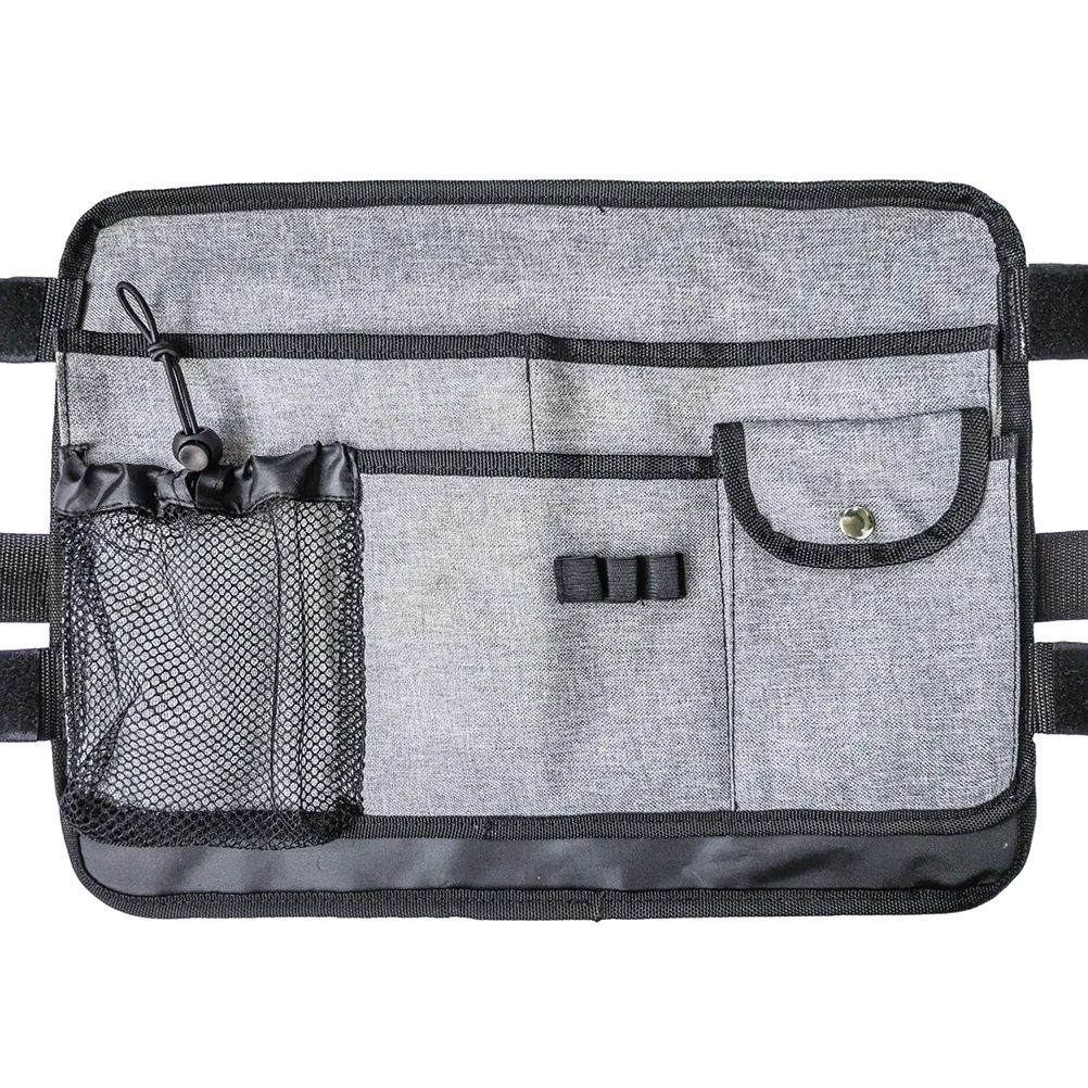 

Multi-Pocket Storage Bag For Walker Lightweight Polyester Large Capacity Mobility Aid Organizer With Mesh Pockets Walking Aid