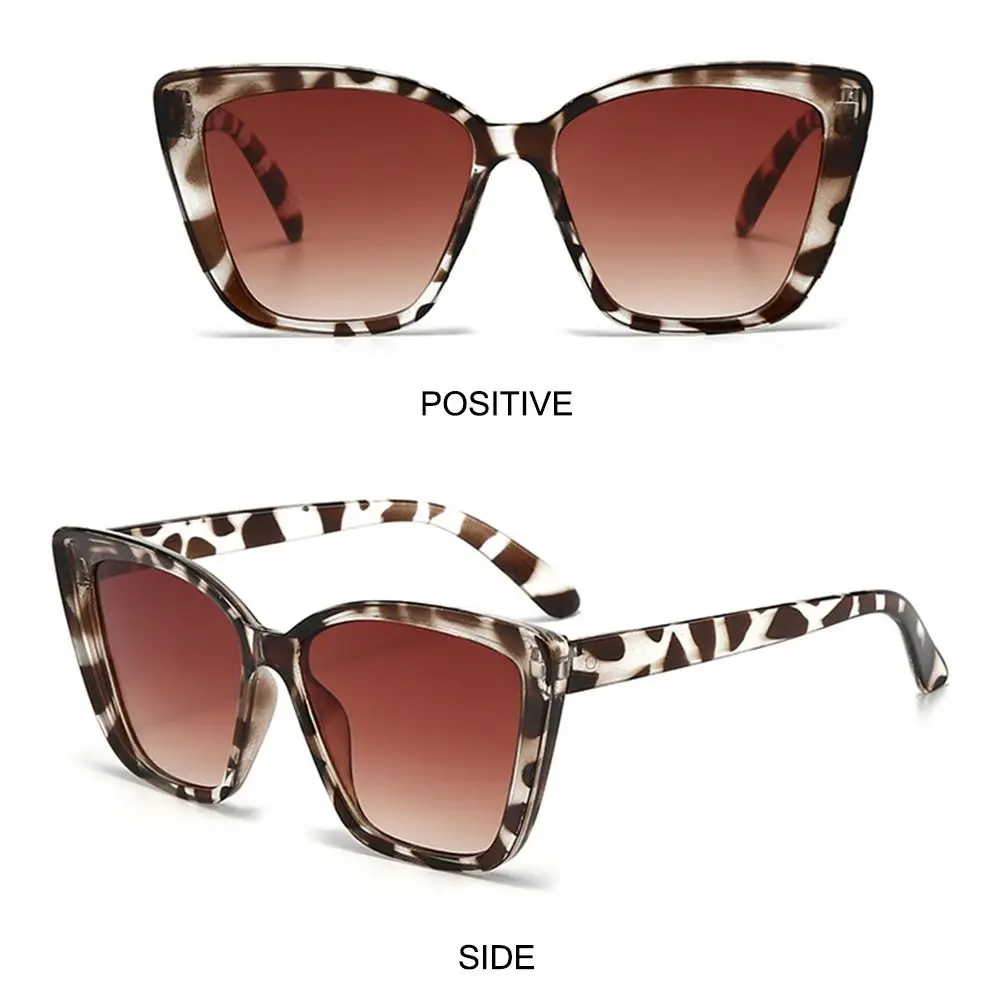 Fashion Street Shooting Cat Eye Sunglasses UV400 Protection Photo Props Female Retro Shades Leopard Eyewear for Women